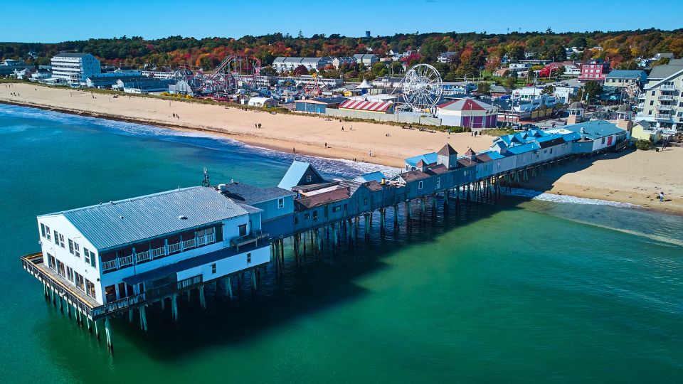 Aerial View of Old Orchard Beach Maine 