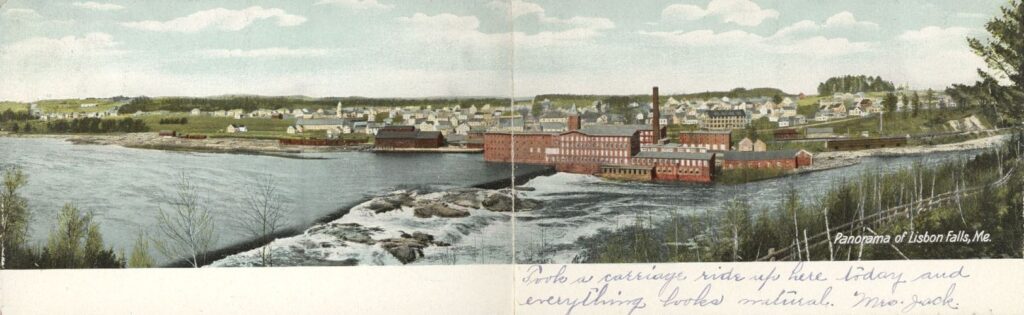 Lisbon Falls Maine Old Postcard